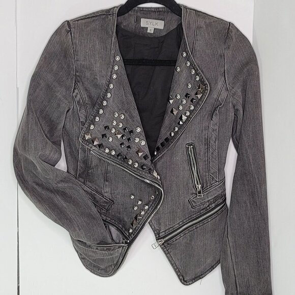 S.Y.L.K Studded Denim Jacket - Picture 1 of 7